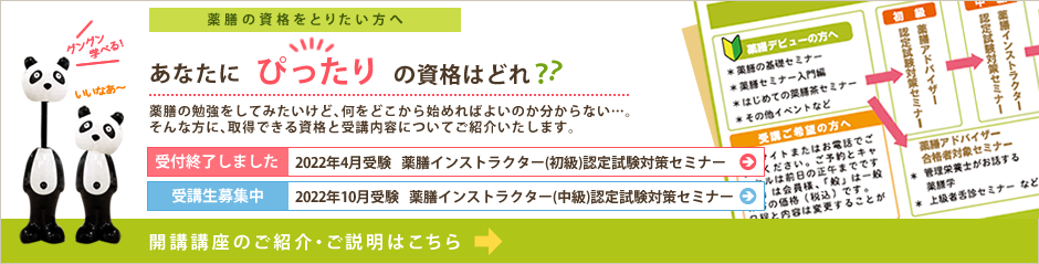 あなたにぴったりの薬膳資格はどれ？